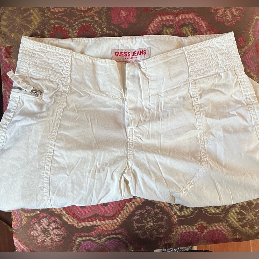 Guess Vintage White Cargo Pants | Sz26